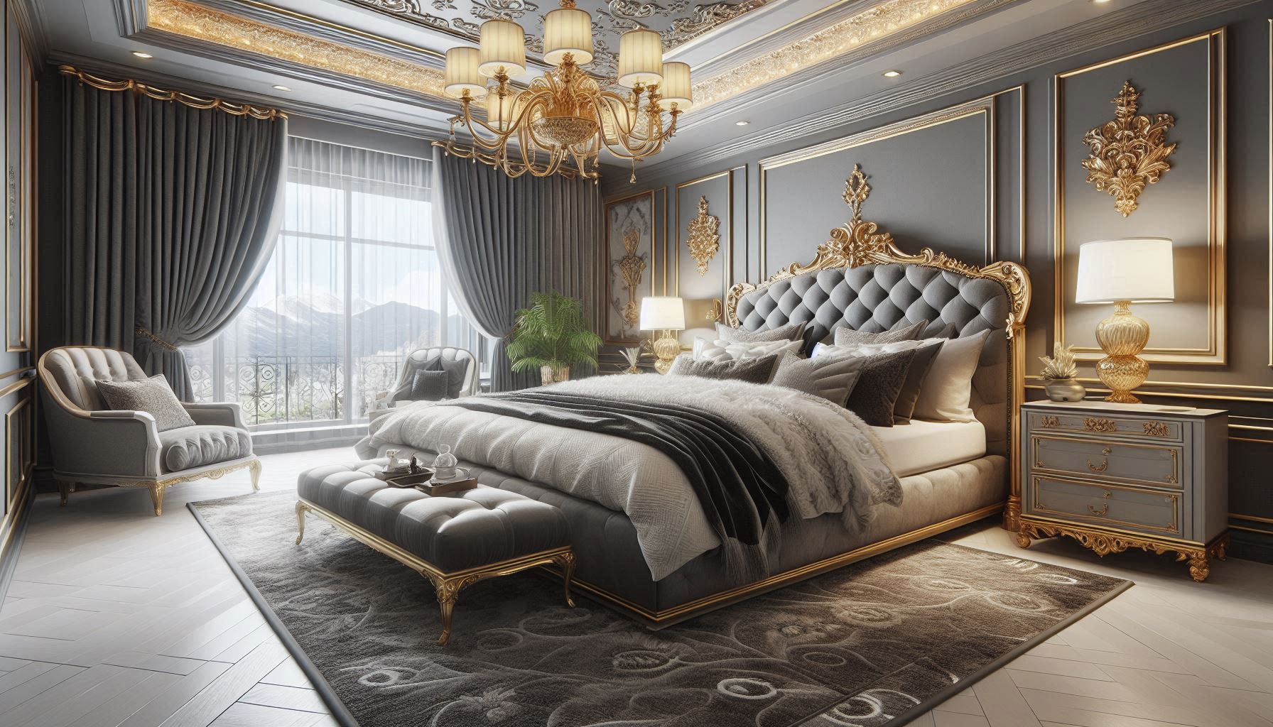 Grey bedroom set