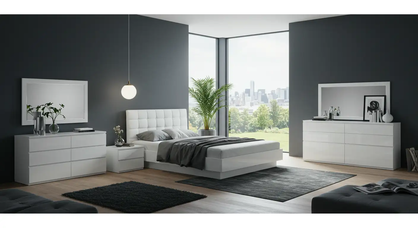White Color Bedroom Set